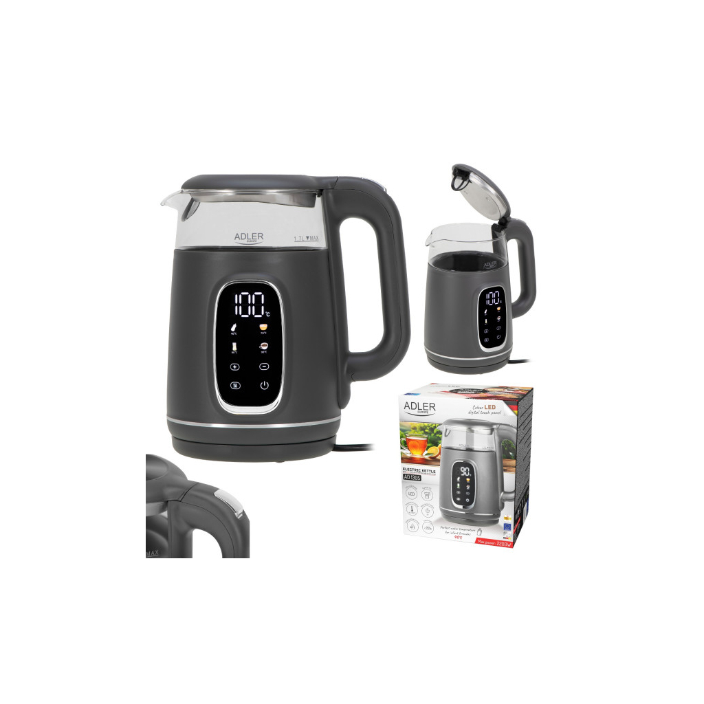 Електрочайник Adler AD 1305 grey - зображення 6