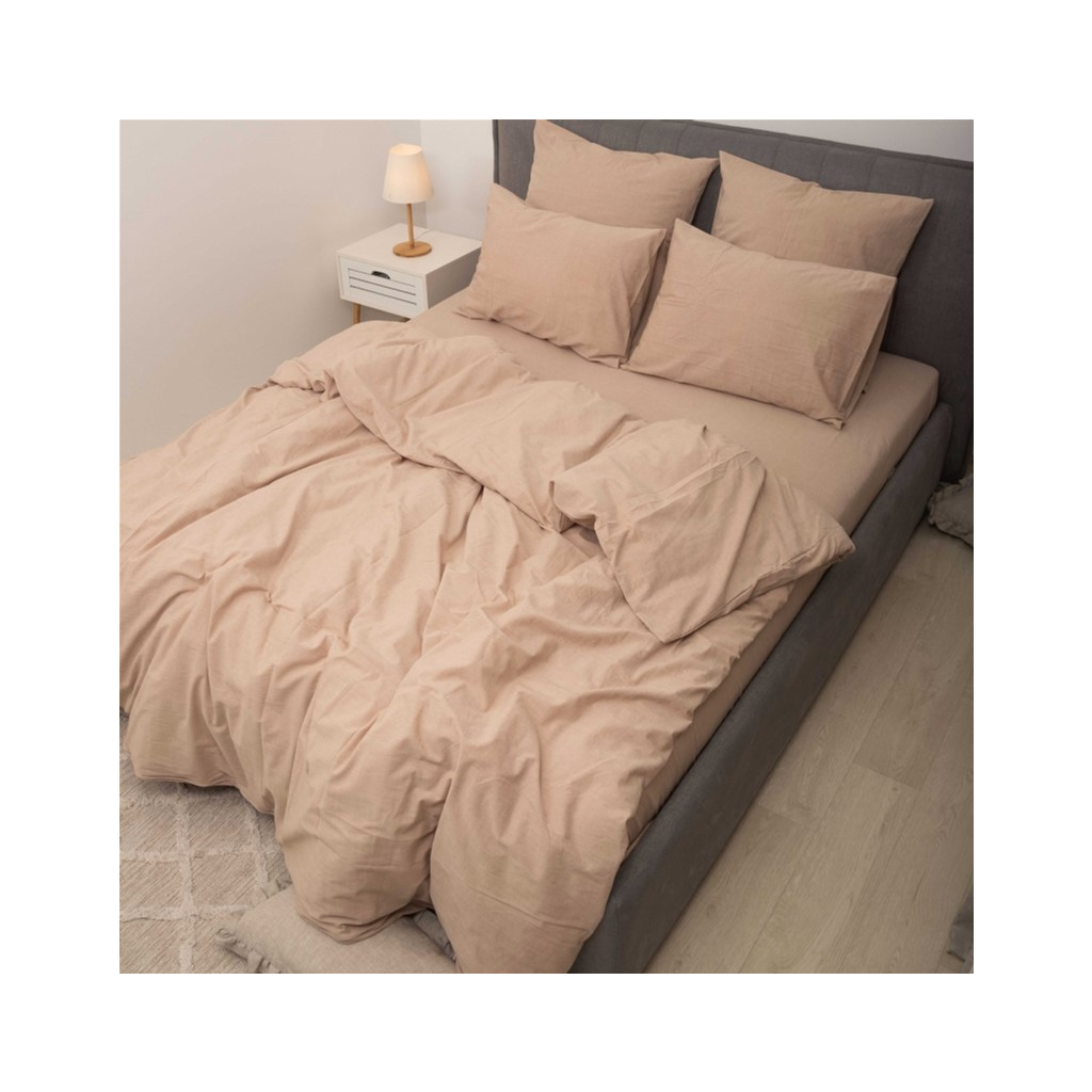 Постільна білизна MirSon Cream beige Варена бавовна 200х220 (2200007885329) - зображення 3