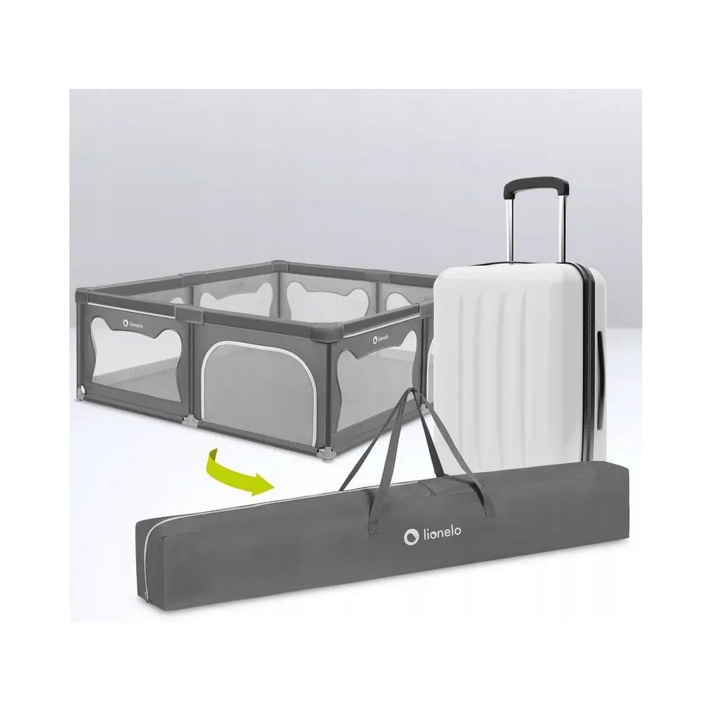 Дитячий манеж Lionelo Willow XL Grey Concrete (LO-WILLOW XL GREY CONCRETE) - зображення 2