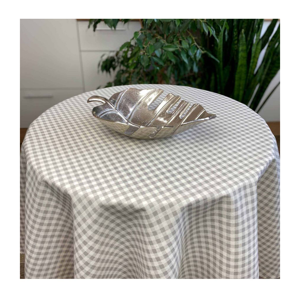 Скатертина Прованс Bella Сіра клітинка 132х180 (013620) - зображення 3