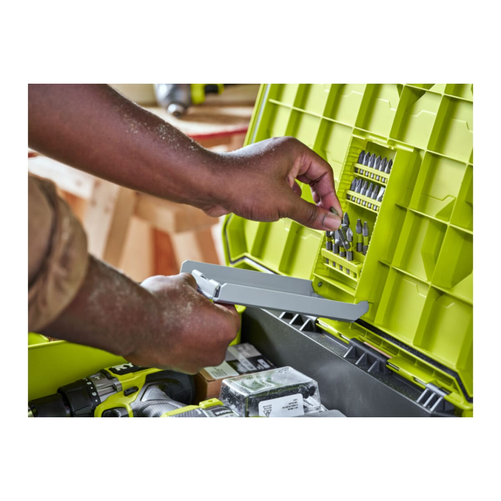 Ящик для інструментів Ryobi модульний Link RSL201, на коліщатках, телескопічне руків'я, 39х57х49.5см, пластик (5132006074) - зображення 7