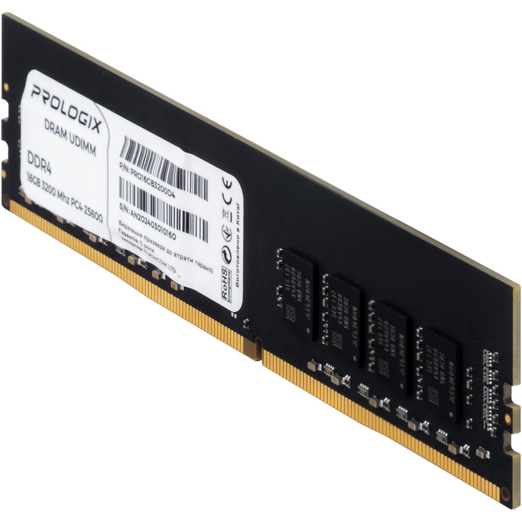 Модуль пам'яті для комп'ютера DDR4 16GB 3200 MHz Prologix (PRO16GB3200D4) - зображення 3