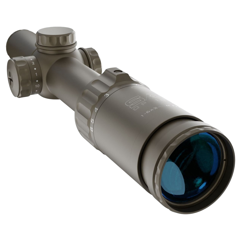 Оптичний приціл SAI 1-6x24 сітка 5.56 BDС RAF. Coyote Brown (RNG16-T170-C10) - зображення 5