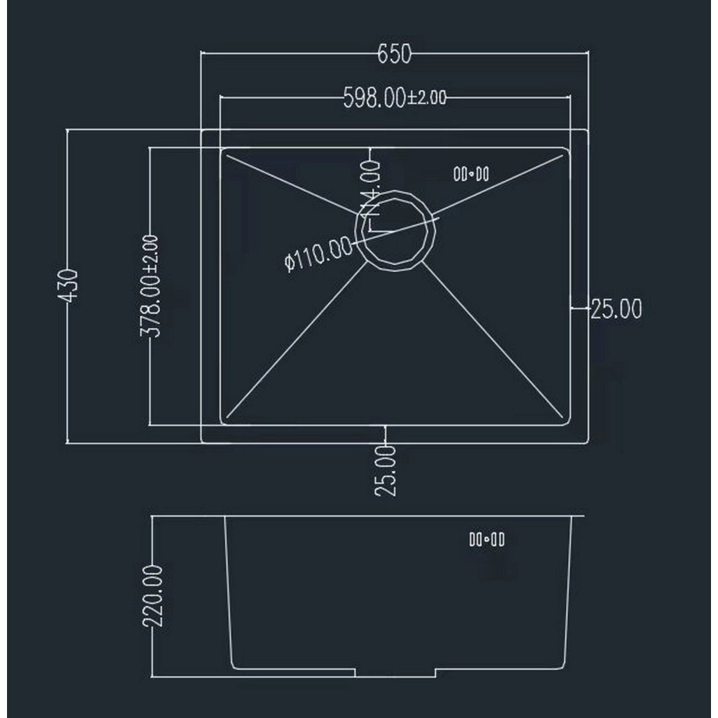 Мийка кухонна GRANADO Under top L STEEL S304 (GS09304) - зображення 7
