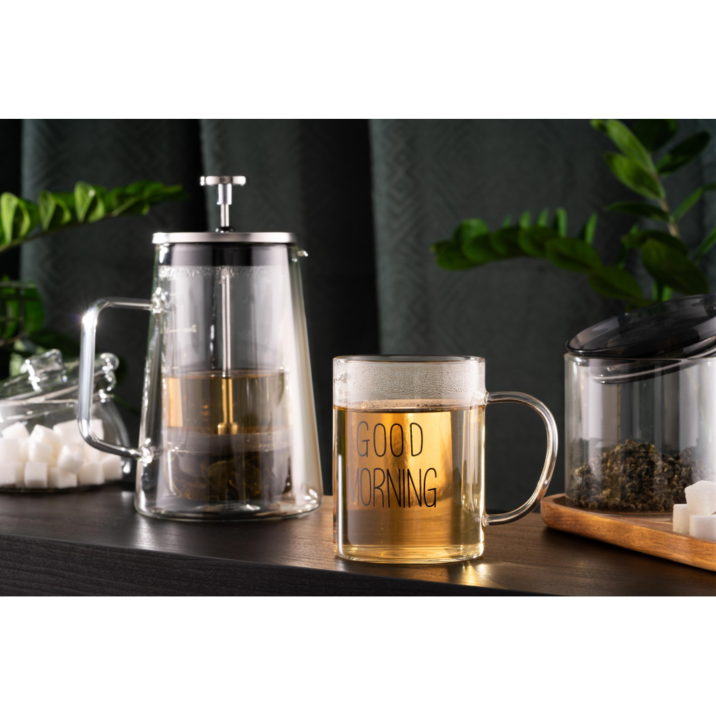 Набір чашок Ardesto Good Morning BMR 420 мл 2 шт прозорий (AR2642BMR) - изображение 7