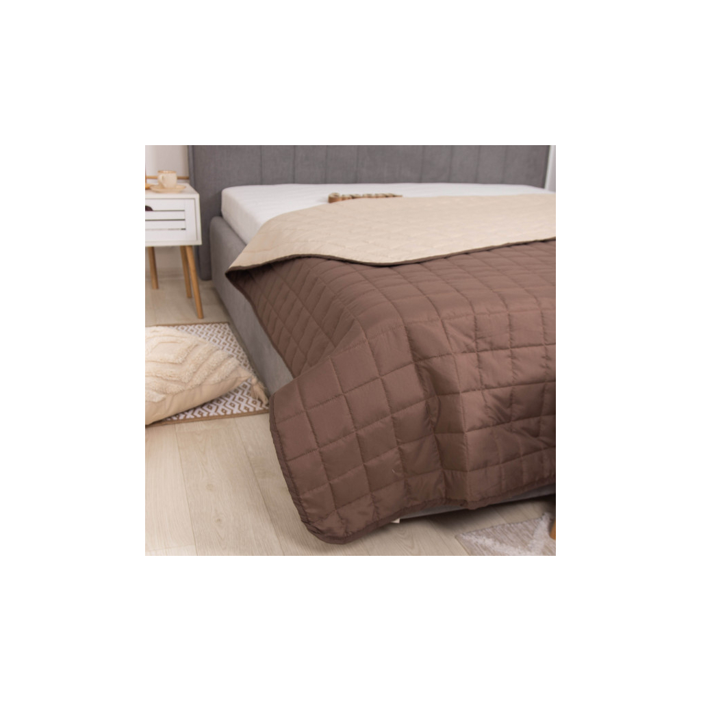 Покривало Viluta стьобане двустороннє Дует Шоколадно-ванільний 210х220 (дует Шоколадно-Ванільний 210*220) - зображення 7