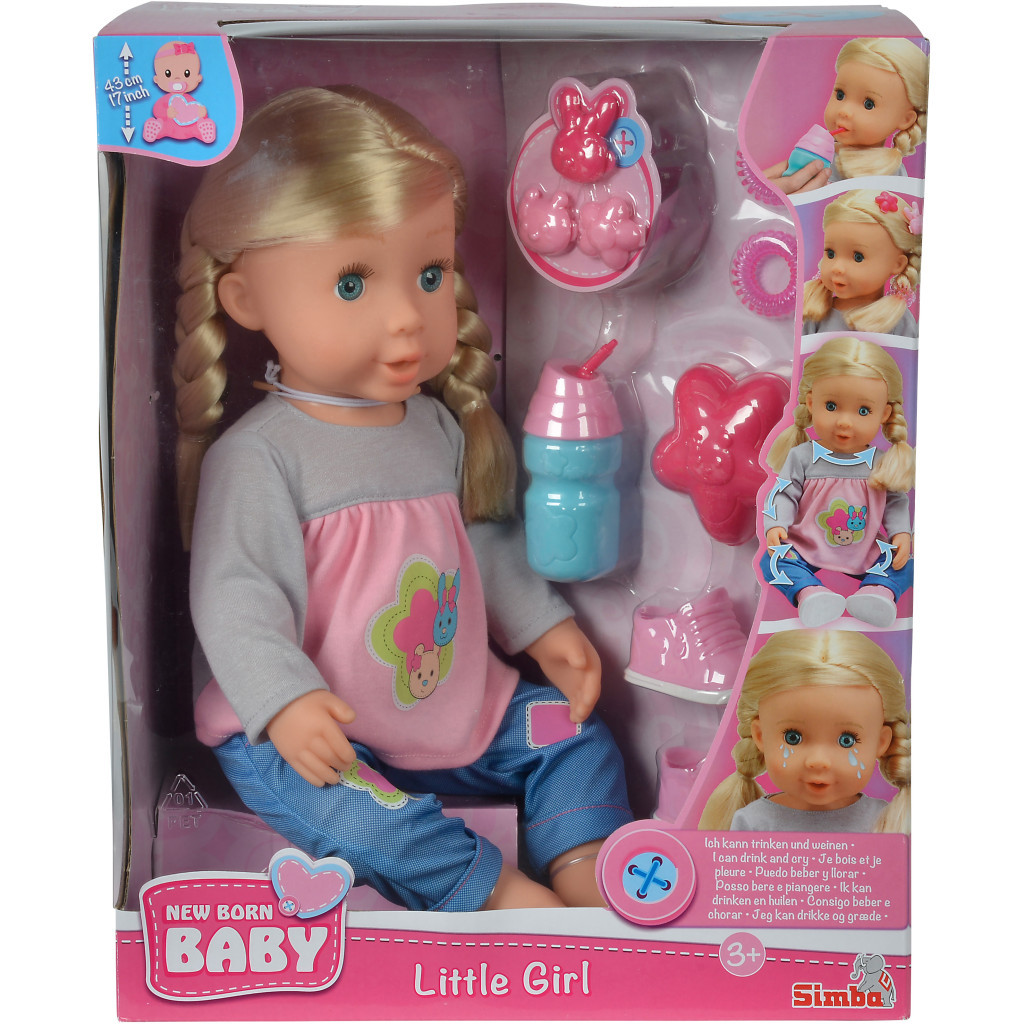 Лялька Simba New Born Baby Маленька дівчинка з функцією сліз 43 см (5030055) - зображення 5