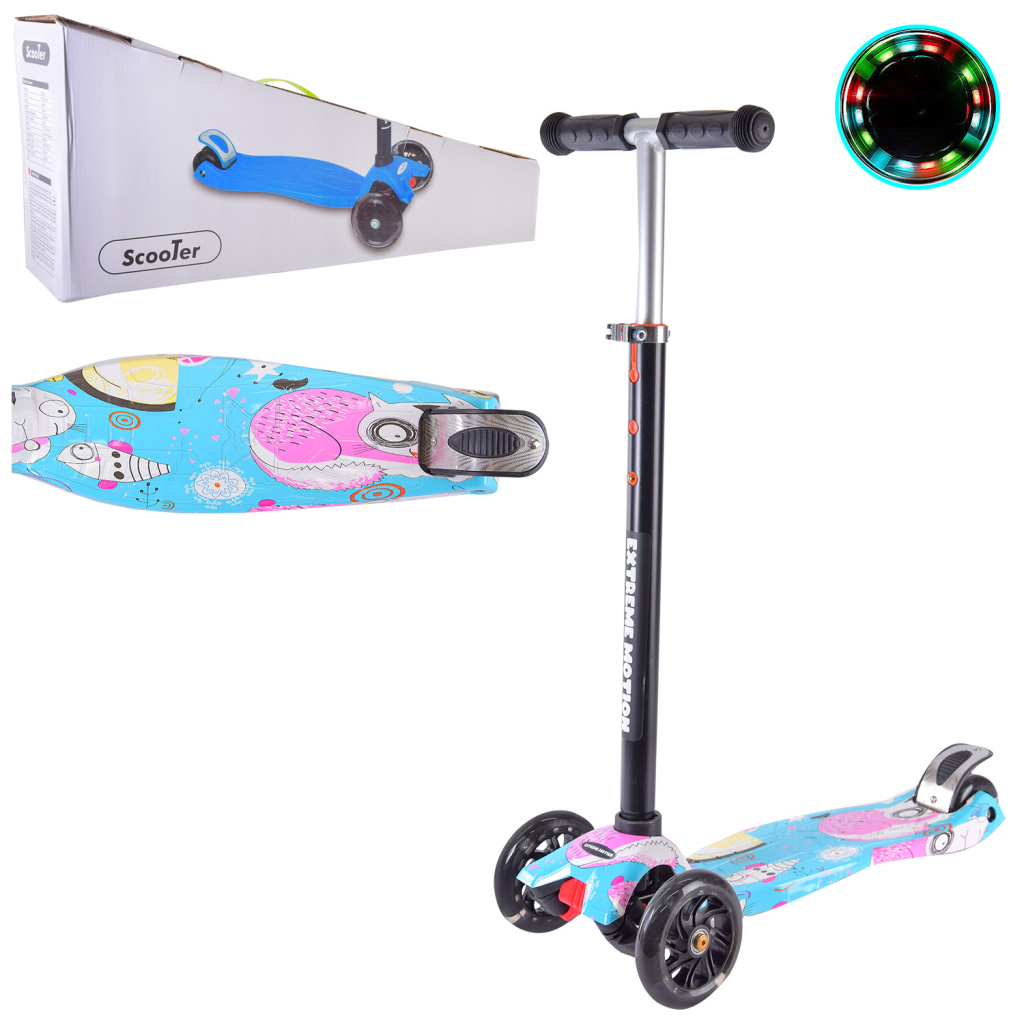 Самокат A-Toys PU, LED блакитний (SC22071) - зображення 1