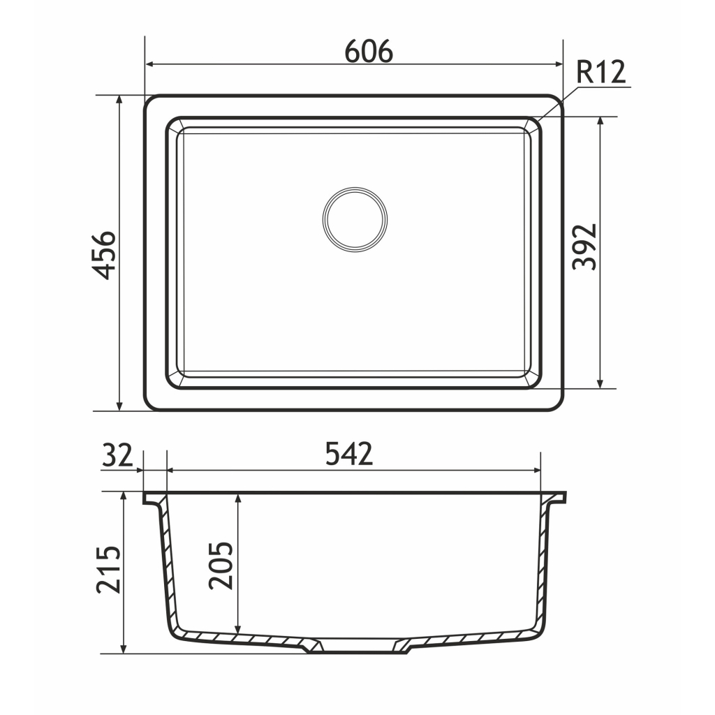 Мийка кухонна GRANADO Under top L terra (gr3503) - зображення 7