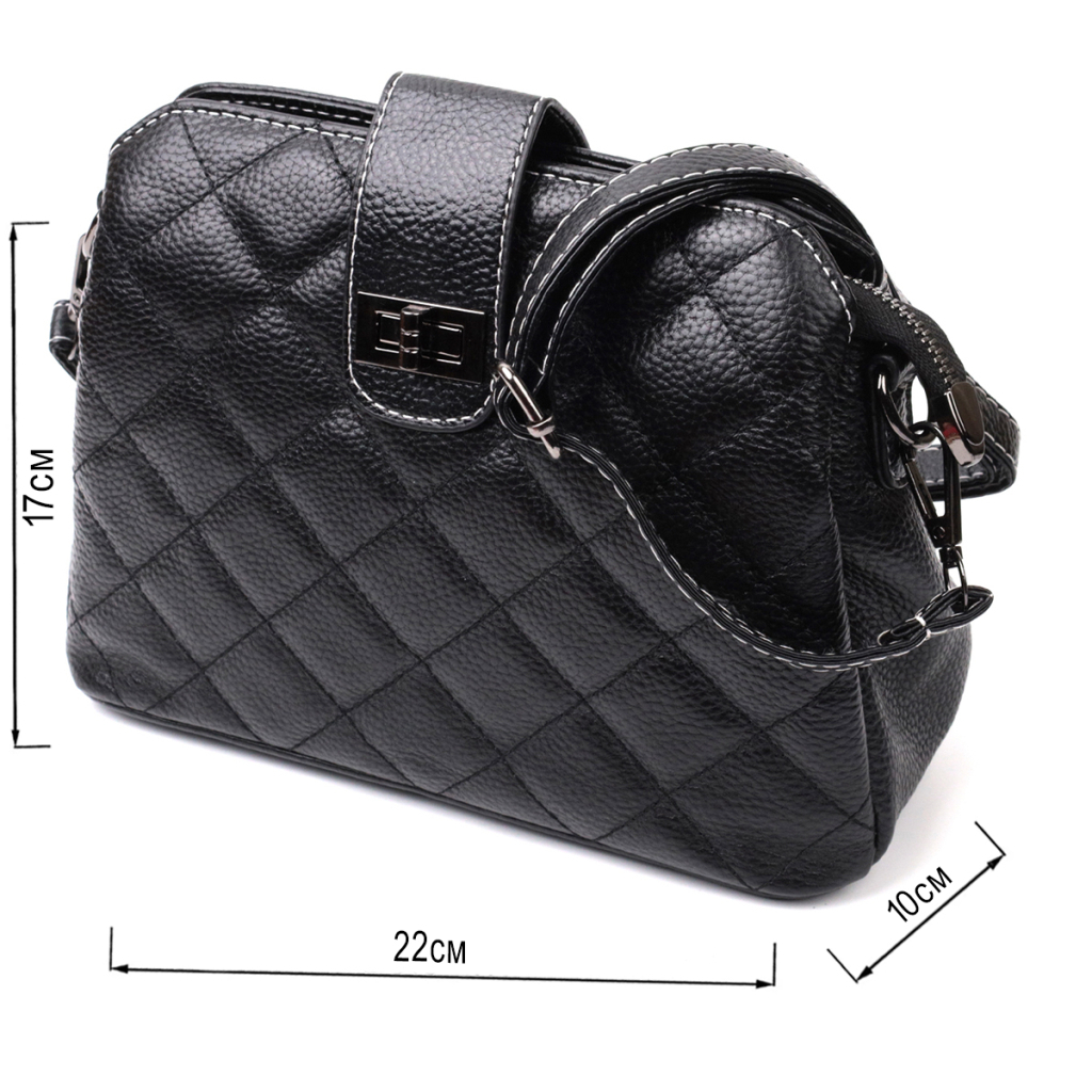 Сумка Vintage З натуральної шкіри Чорна (22415) - зображення 3