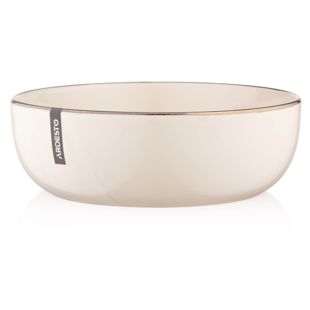 Тарілка Ardesto Marmo Бежева 19 см Супова (AR2919MRBS) - зображення 1