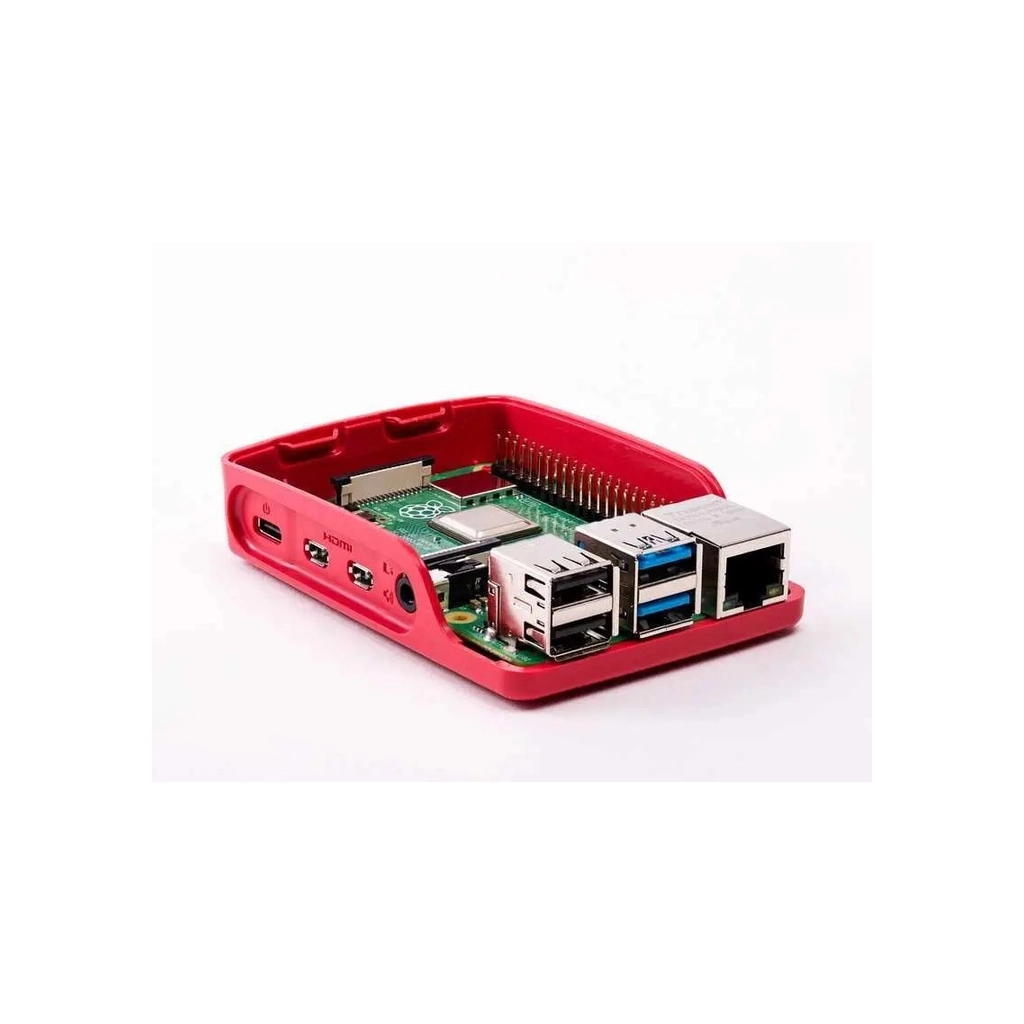 Корпус для Мікро ПК Raspberry Pi Корпус для Raspberry Pi 4 Model B, офіційний червоно-білий (KP4RW) - изображение 2