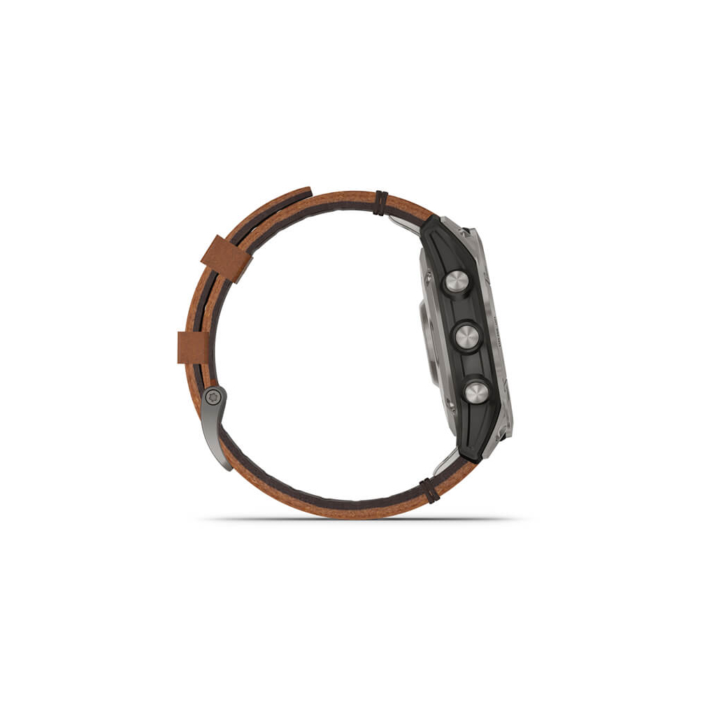 Смарт-годинник Garmin fenix 7 Sapph Solar Titanium w/ Chestnut Leather Band, GPS (010-02540-31) - зображення 4