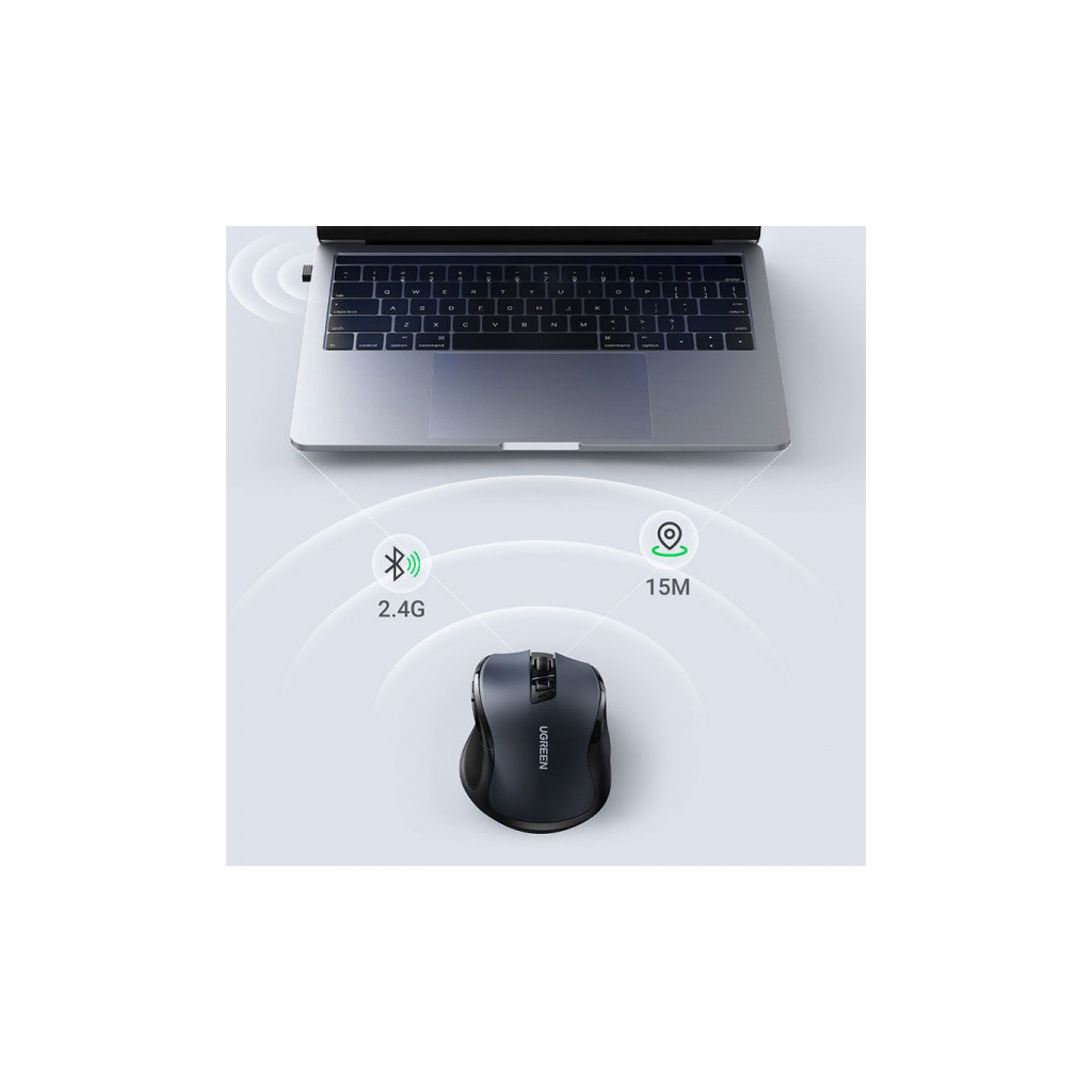 Мишка Ugreen MU006 Ergonomic Wireless Black (90545) - зображення 10