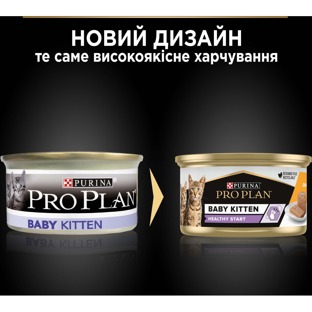 Вологий корм для кішок Purina Pro Plan Baby Kitten З куркою 85 г (8445290673718) - зображення 9