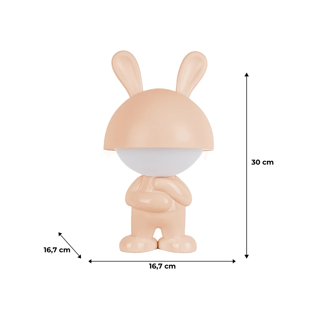Нічник Kite Світильник LED з акумулятором Dreamy Bunny, персиковий (K25-315-1-4) - зображення 6