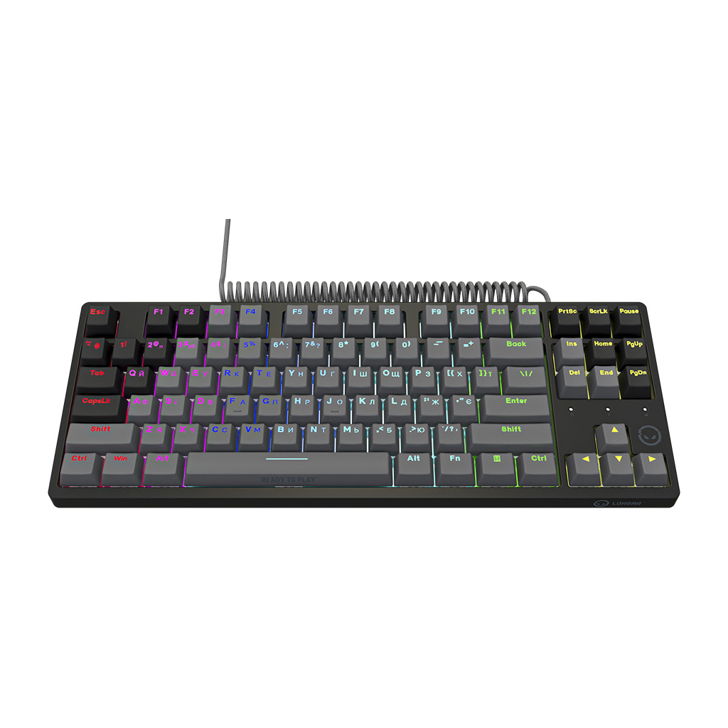 Клавіатура Lorgar Azar 514TKL RGB Mechanical USB UA Black/Grey (LRG-GK514TKL-BK-UA) - зображення 2