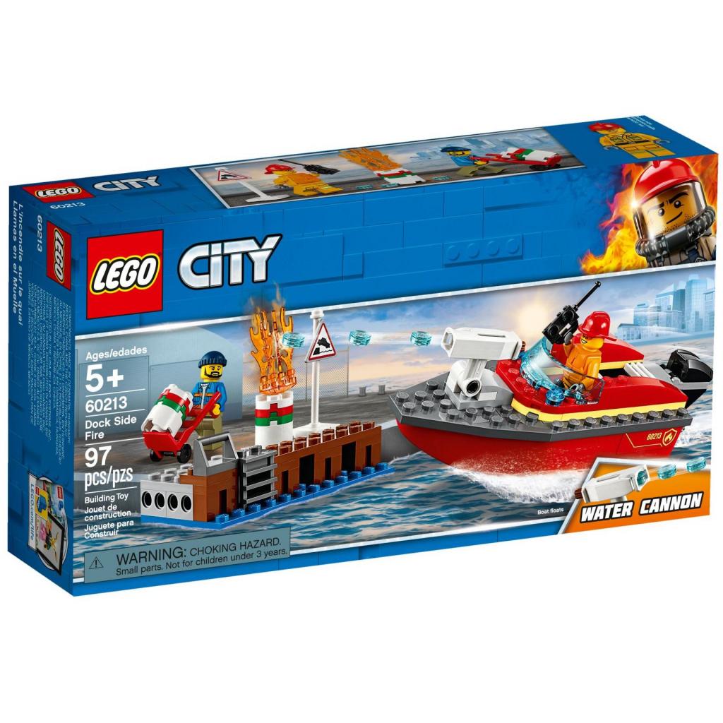 Конструктор LEGO City Пожежа на причалі 97 деталей (60213) - зображення 1