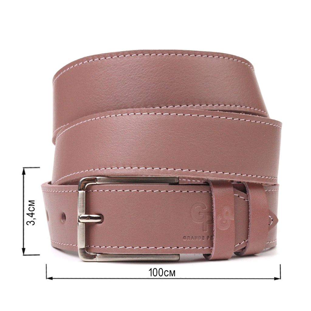 Ремінь Grande Pelle Жіночий з натуральної шкіри Рожевий (21459) - зображення 3