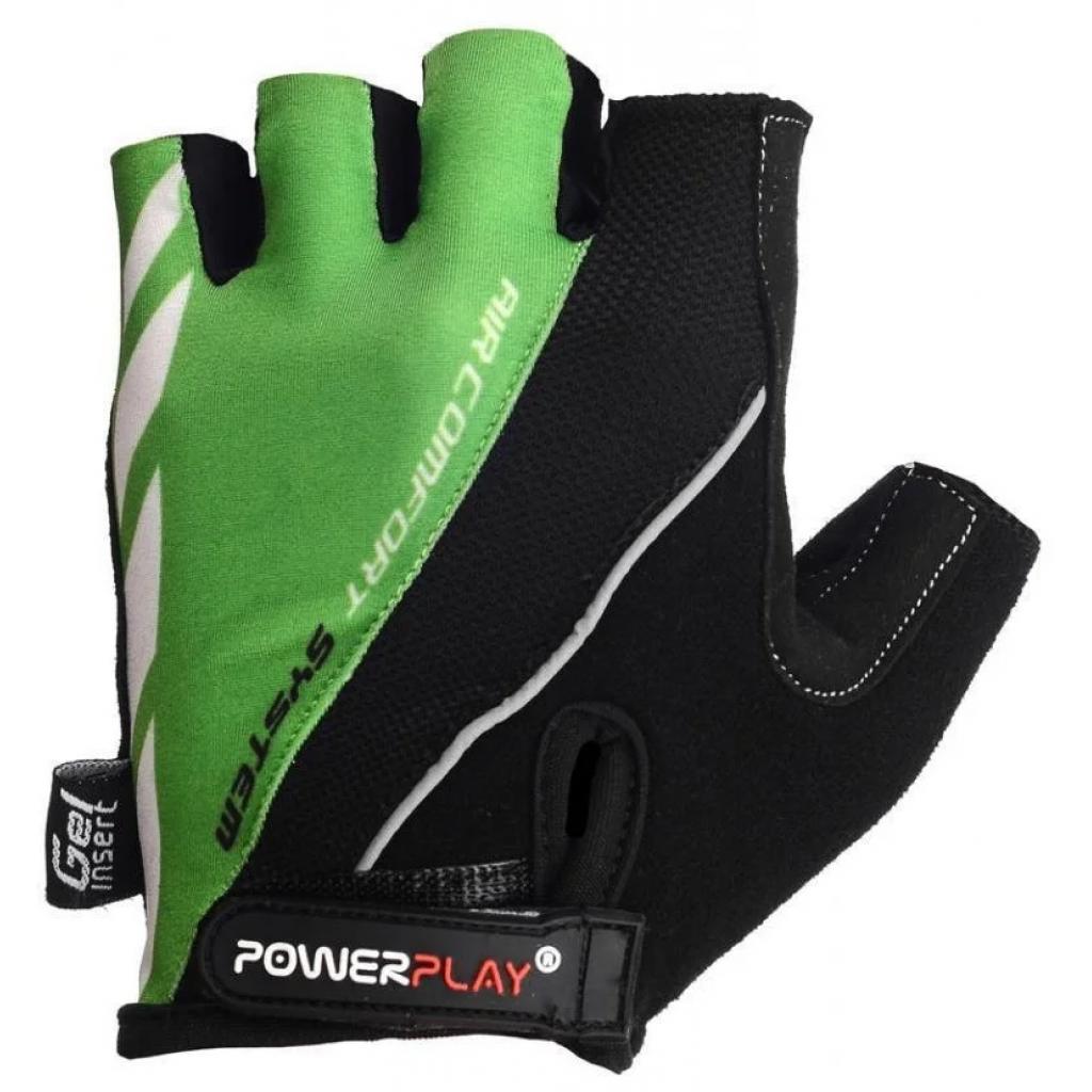 Велорукавиці PowerPlay 5024 Black/Green L (5024B_L_Green) - зображення 2