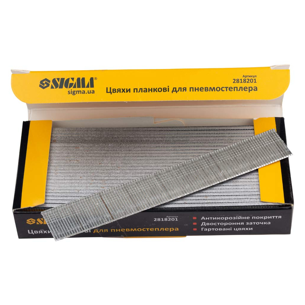 Цвяхи Sigma планкові 20x1.25x1мм для пневмостеплера 5000шт (2818201) - изображение 2