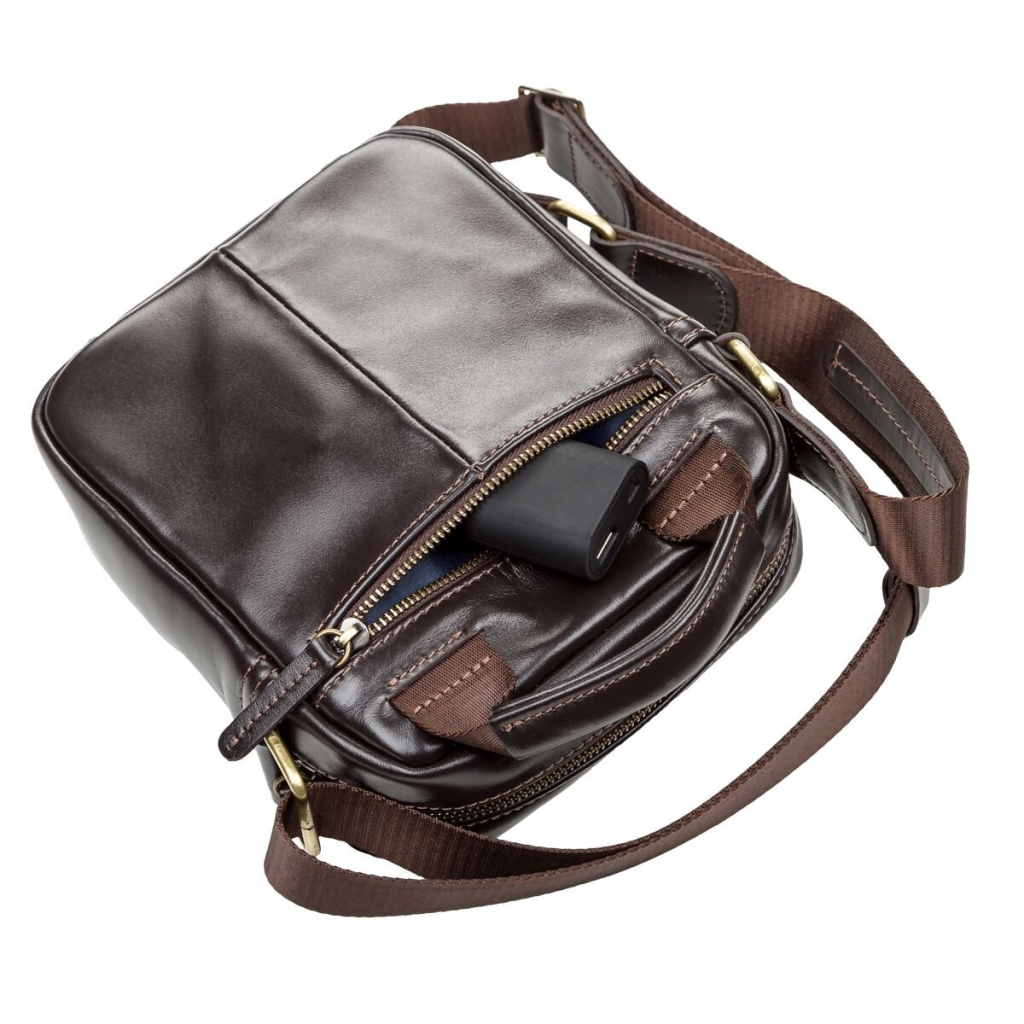 Сумка Shvigel Шкіряна Коричнева (11089) - зображення 7