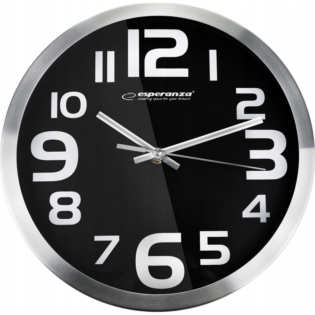 Настінний годинник Esperanza Wall Clock Zurich Black 25 см (EHC013K) - зображення 1