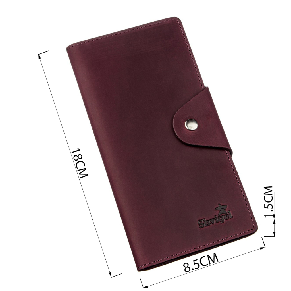 Гаманець Shvigel Жіночий з вінтажної шкіри Бордовий (16166) - зображення 3