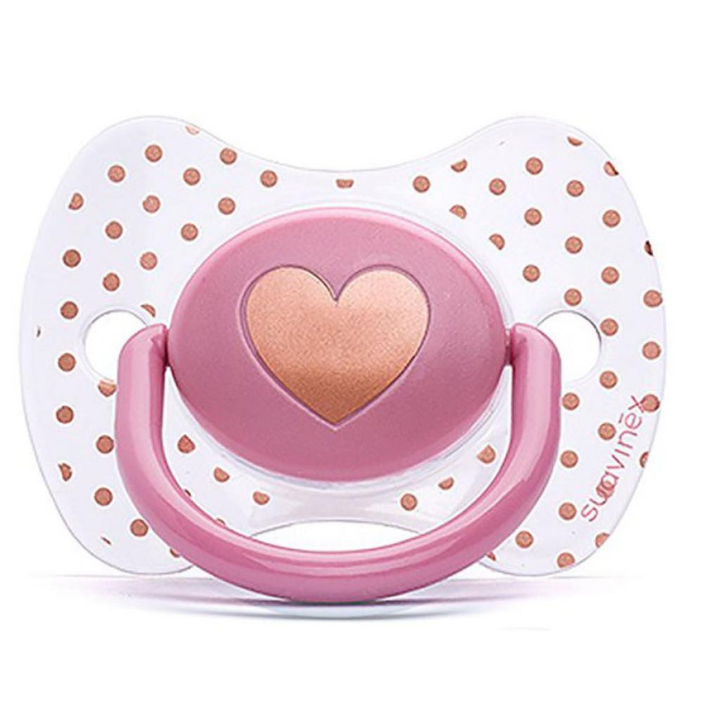 Пустушка Suavinex Чарівні історії 18 міс. 2 шт. золоте сердце (307343) - зображення 1