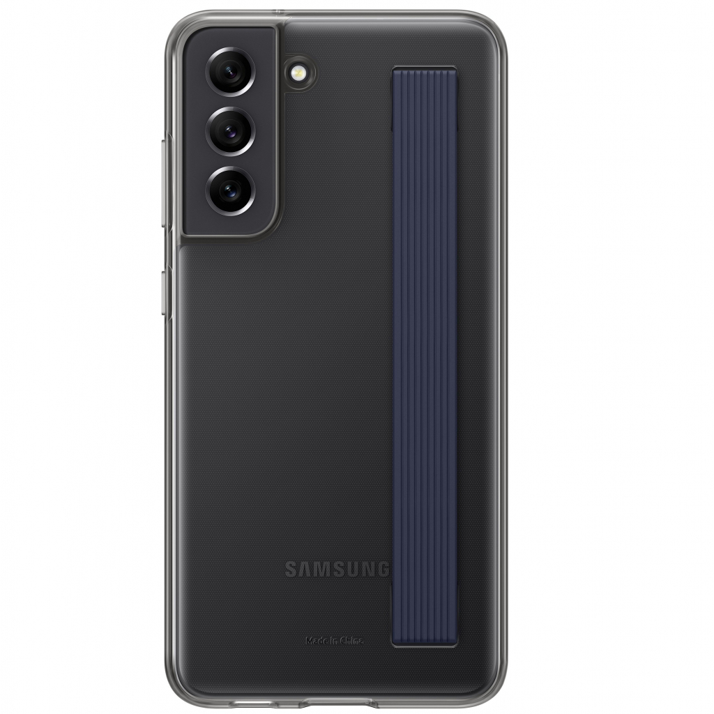 Чохол до мобільного телефона Samsung Clear Strap Cover Galaxy S21 FE (G990) Dark Gray (EF-XG990CBEGRU) - зображення 1