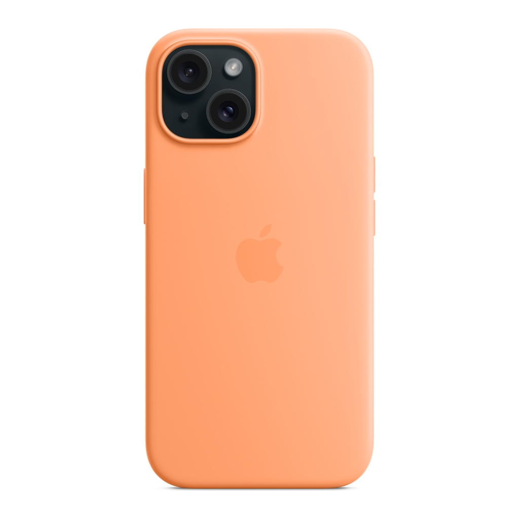 Чохол до мобільного телефона Apple iPhone 15 Silicone Case with MagSafe Orange Sorbet (MT0W3ZM/A) - зображення 5