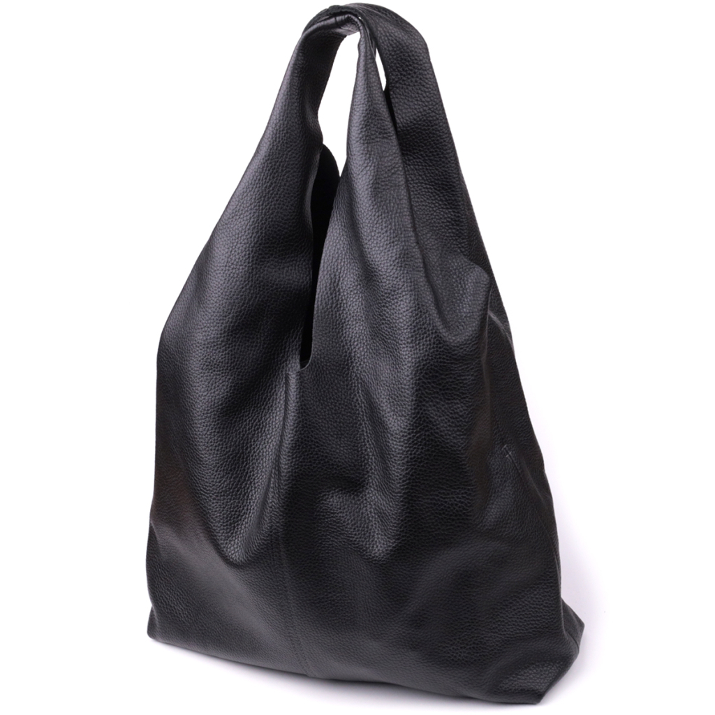 Сумка Grande Pelle Шопер 2 в 1 з натуральної шкіри Чорна (22881) - зображення 2