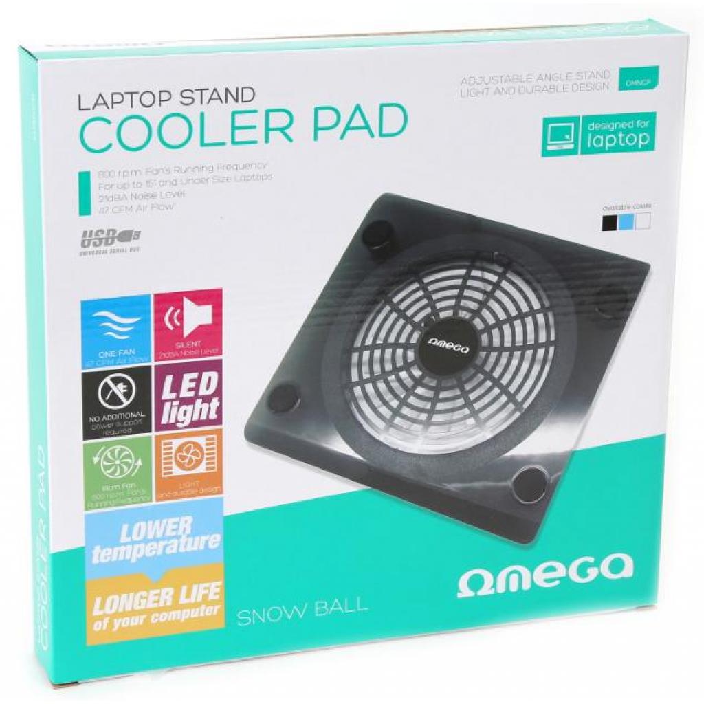 Підставка до ноутбука Omega SNOWBALL Laptop Cooler Pad Black (OMNCPB) - зображення 2