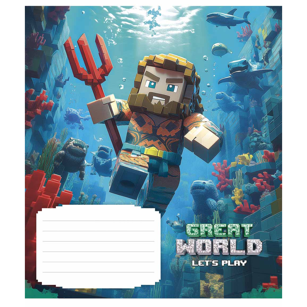 Зошит Школярик Great world 12 аркушів коса лінія (012-3533C) - зображення 5