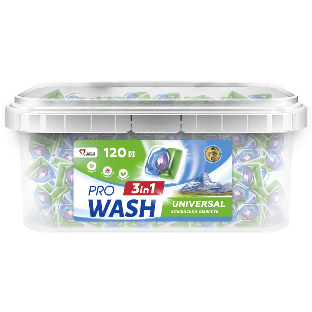 Капсули для прання Pro Wash Альпійська свіжість 120 шт. (4262396145215) - зображення 1