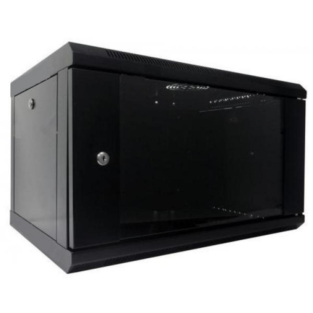 Шафа настінна Hypernet 6U 19" 600x600 (WMNC66-6U-FLAT-BLACK) - зображення 1