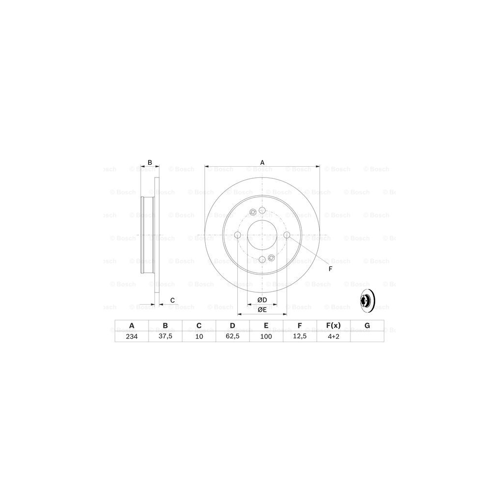 Гальмівний диск Bosch 0 986 479 256 - зображення 5