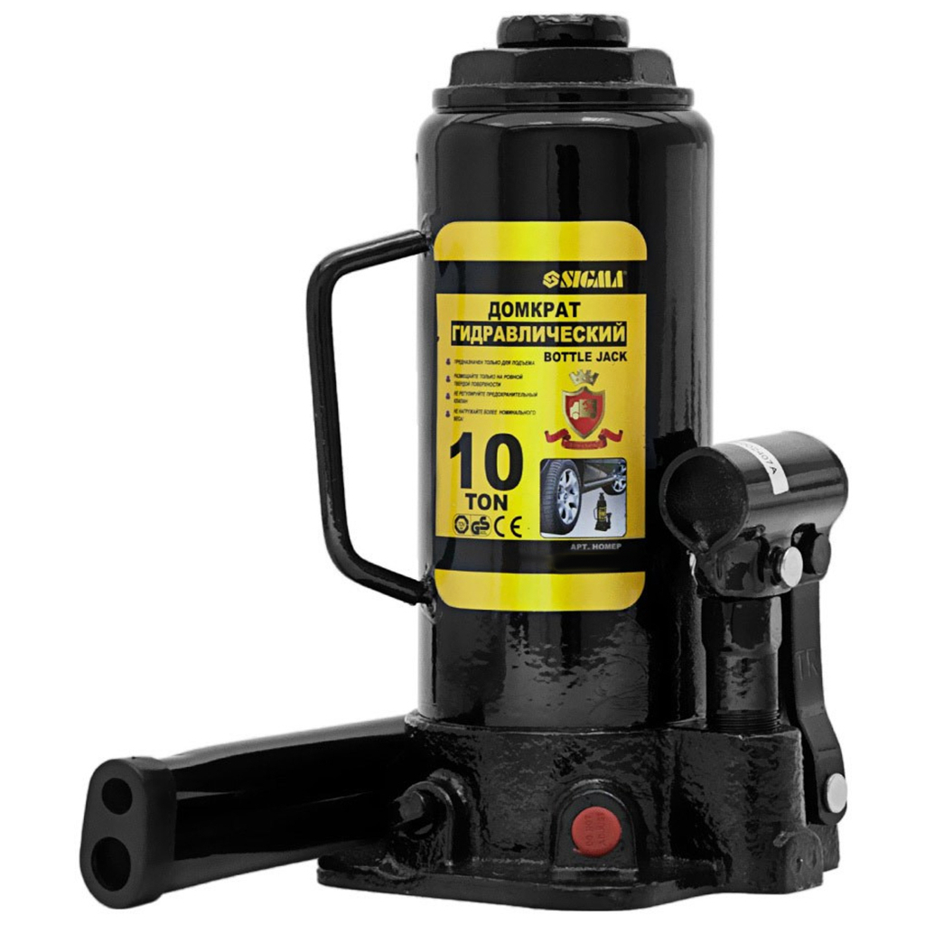 Домкрат Sigma гідравлічний пляшковий 10т, 230-460мм (6101101) - зображення 3