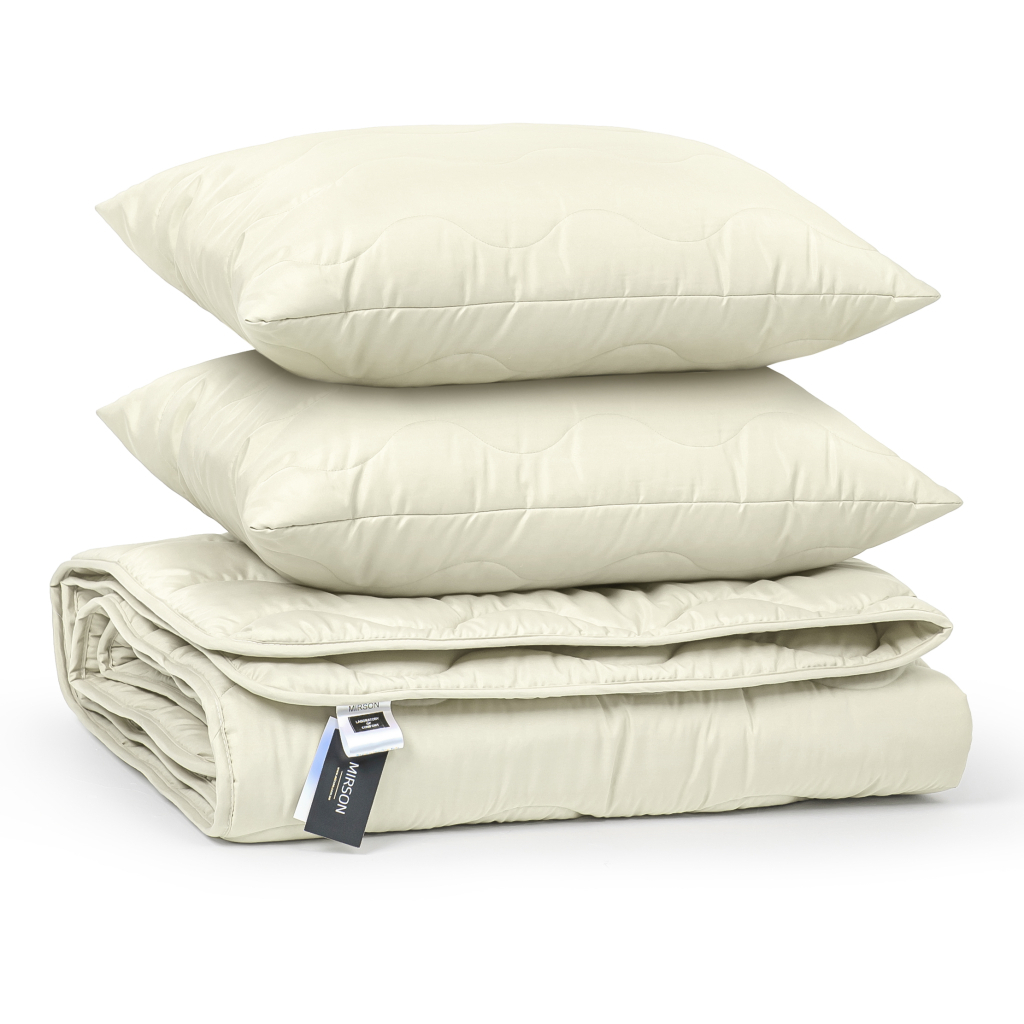 Ковдра MirSon Набір з Тенселем всесезонний №1674 Eco Light Creamy (2200002657792) - зображення 3