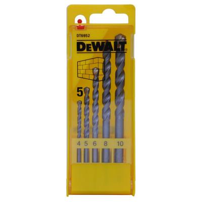 Набір свердл DeWALT по кирпичу, 5шт, d=4,5,6,8,10мм. (DT6952) - зображення 1