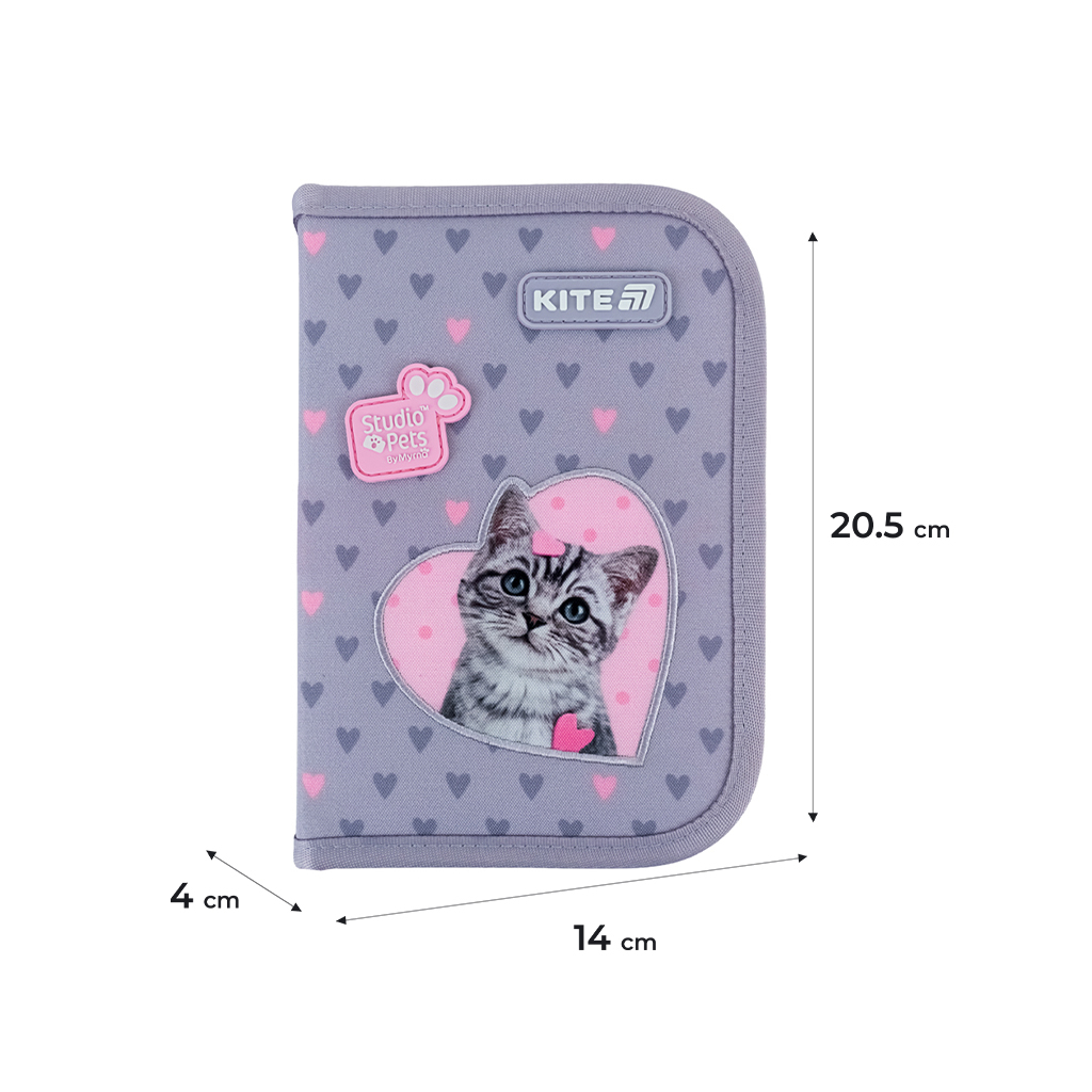 Пенал Kite 621 Studio Pets, 1 відділення, 1 відворот (SP25-621) - изображение 2