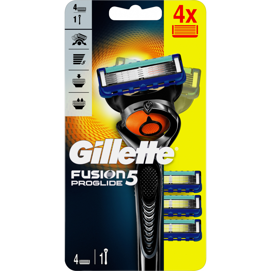 Бритва Gillette Fusion5 ProGlide Flexball з 4 змінними картриджами (7702018556298) - зображення 1