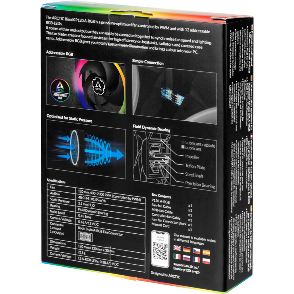 Кулер до корпусу Arctic BioniX P120 A-RGB (ACFAN00146A) - зображення 8