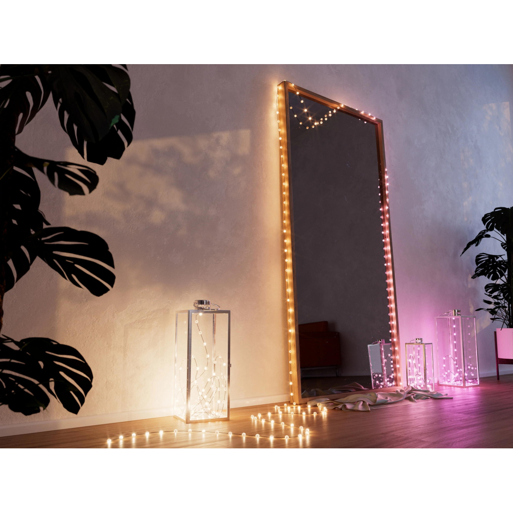 Гірлянда Twinkly Smart LED Strings USB 100 Candle-shaped RGB LEDs, Green Wire, USB-C, 6м (TWKC100RGB-G) - зображення 6