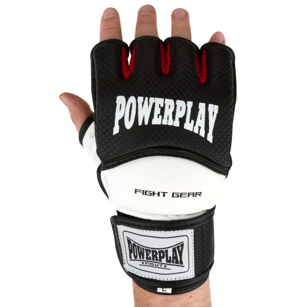 Рукавички для MMA PowerPlay 3075 XL Black/White (PP_3075_XL_Bl/White) - зображення 4