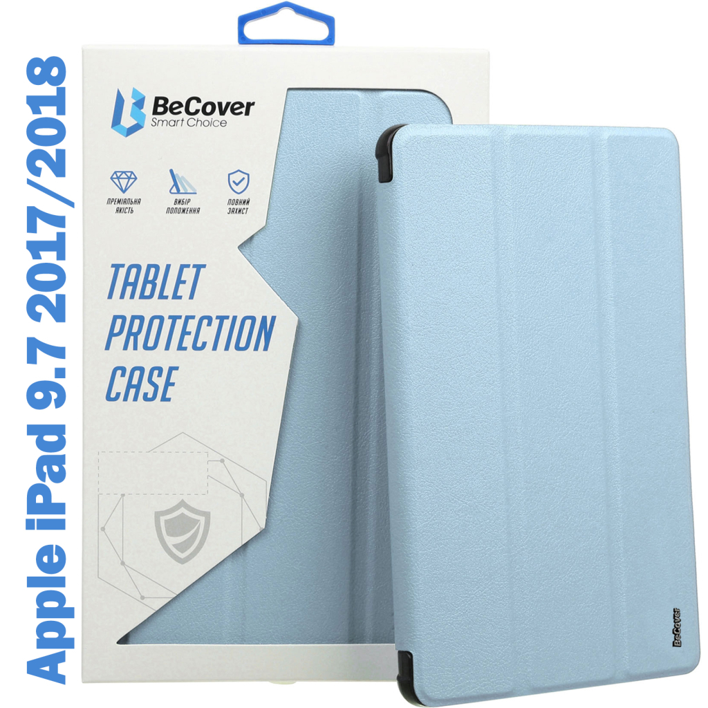 Чохол до планшета BeCover Tri Fold Soft TPU Silicone Apple iPad 9.7 2017/2018 A1822/A1823/A1893/A1954 Light Blue (708512) - зображення 1