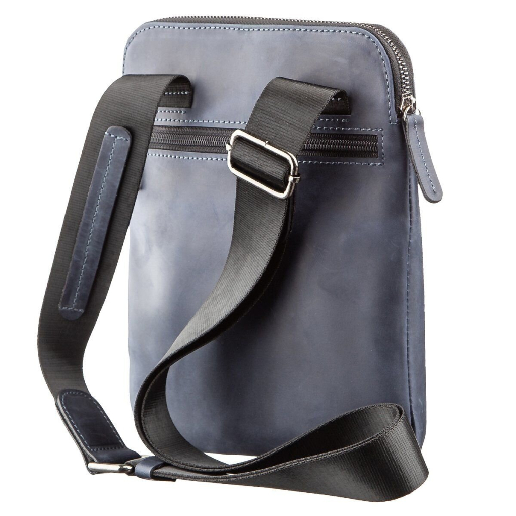 Сумка Shvigel З вінтажної шкіри Синя (11179) - зображення 2