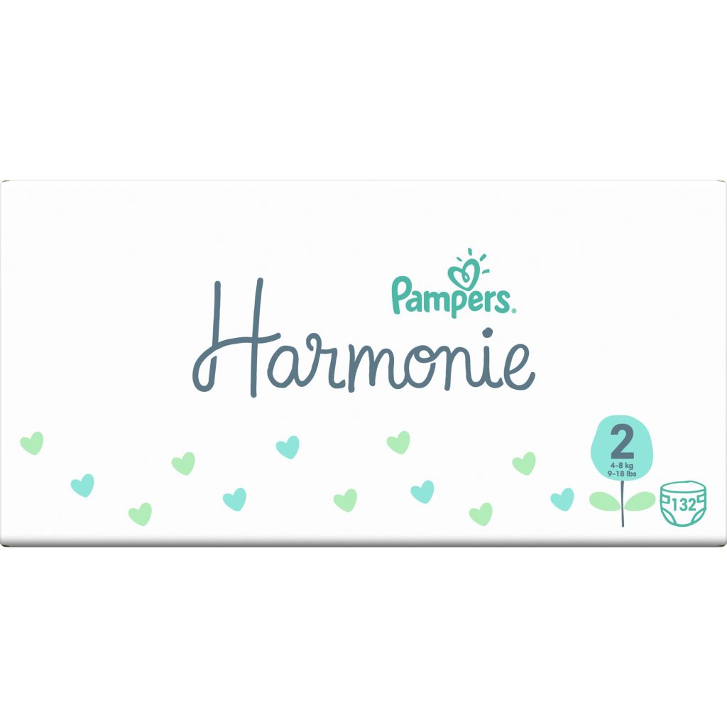 Підгузки Pampers Harmonie Mini Розмір 2 (4-8 кг) 132 шт (8006540156384) - зображення 2