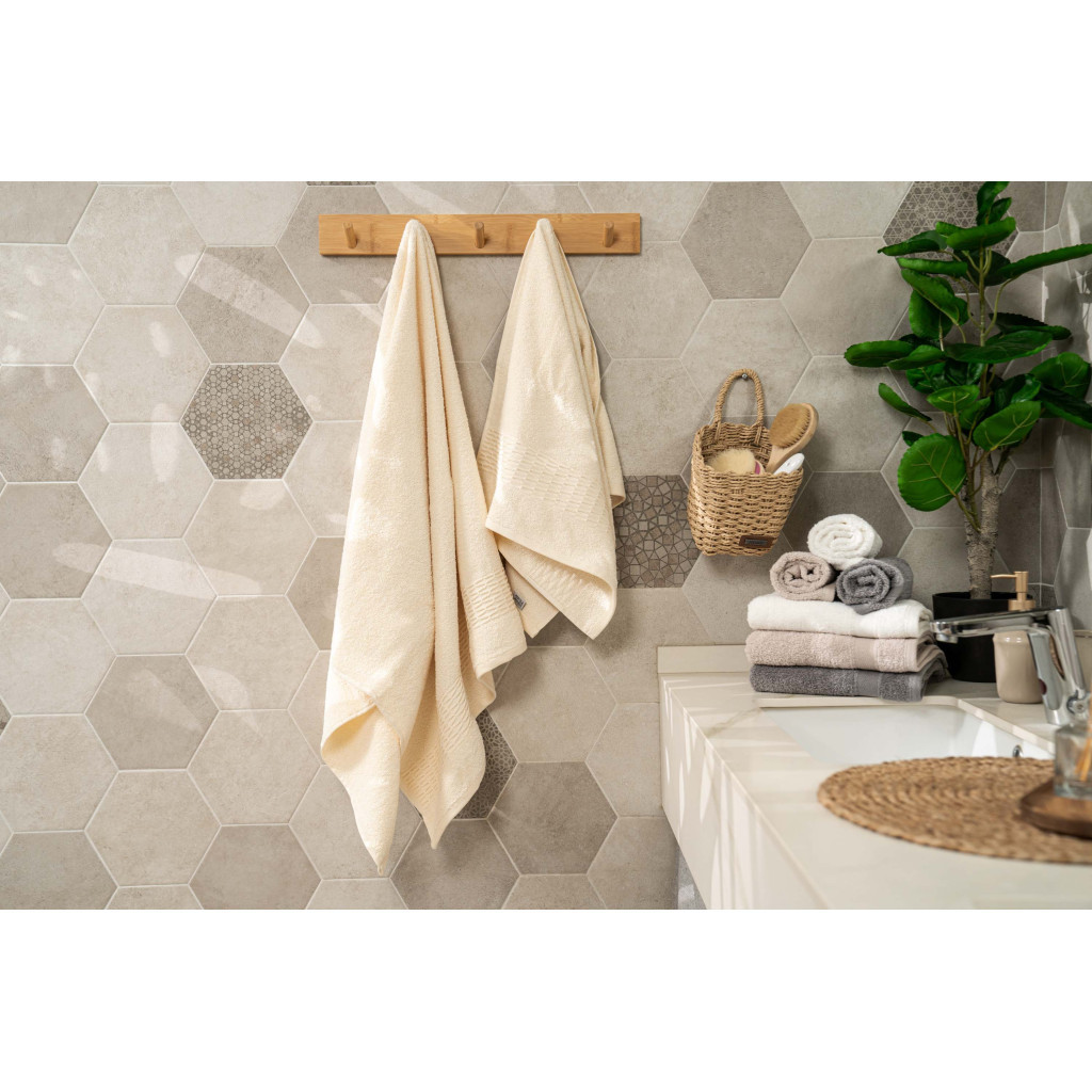 Рушник Ardesto набір махрових Lotus 2 шт 50х90см, 70х140см, 100% бавовна, айворі (ART2357IV) - изображение 2