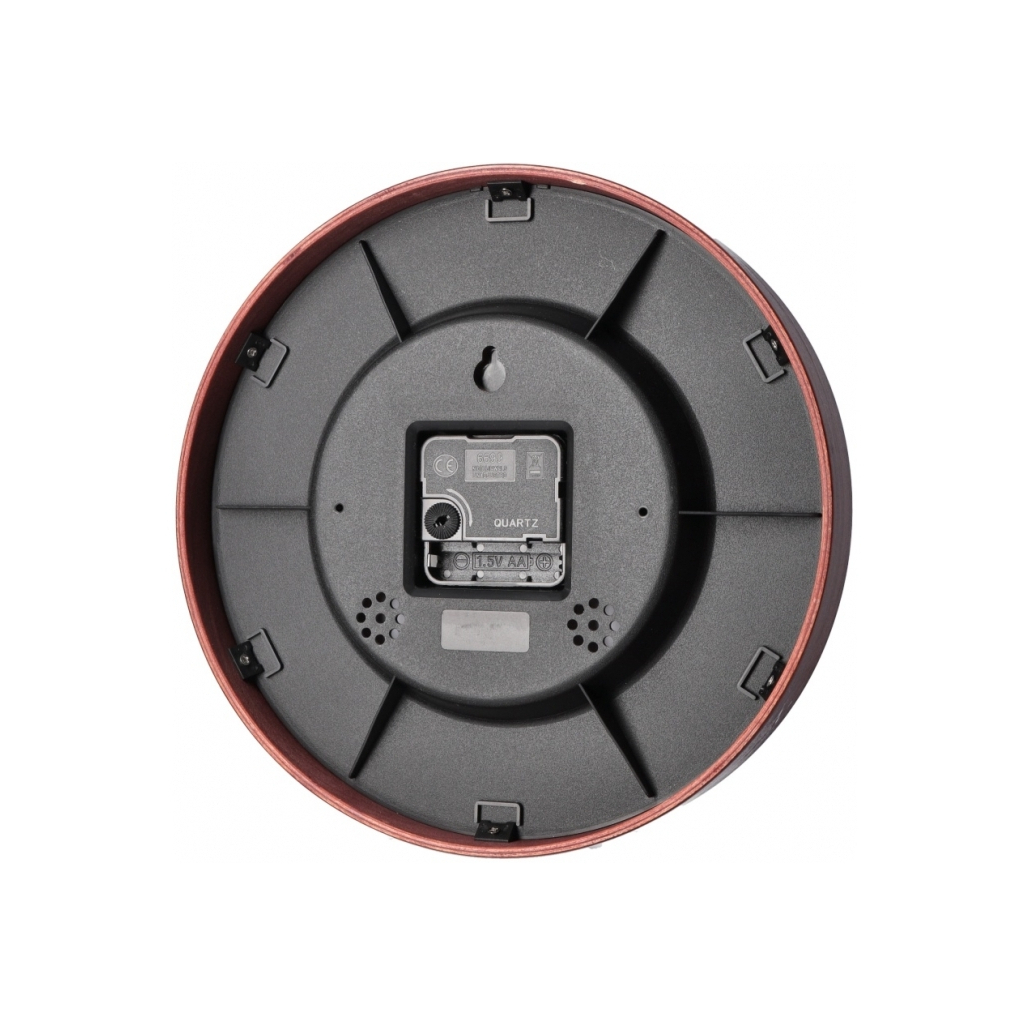 Настінний годинник Optima Promo Natural дерев'яний, темний (O52081-43) - зображення 3